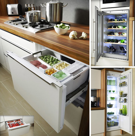 Space Saving Refrigerator, Kitchen Cabinet For Small Fridge