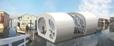 futuristic floating home