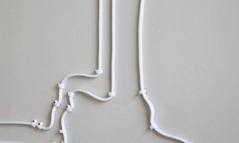 drawings made of electrical cords decorative