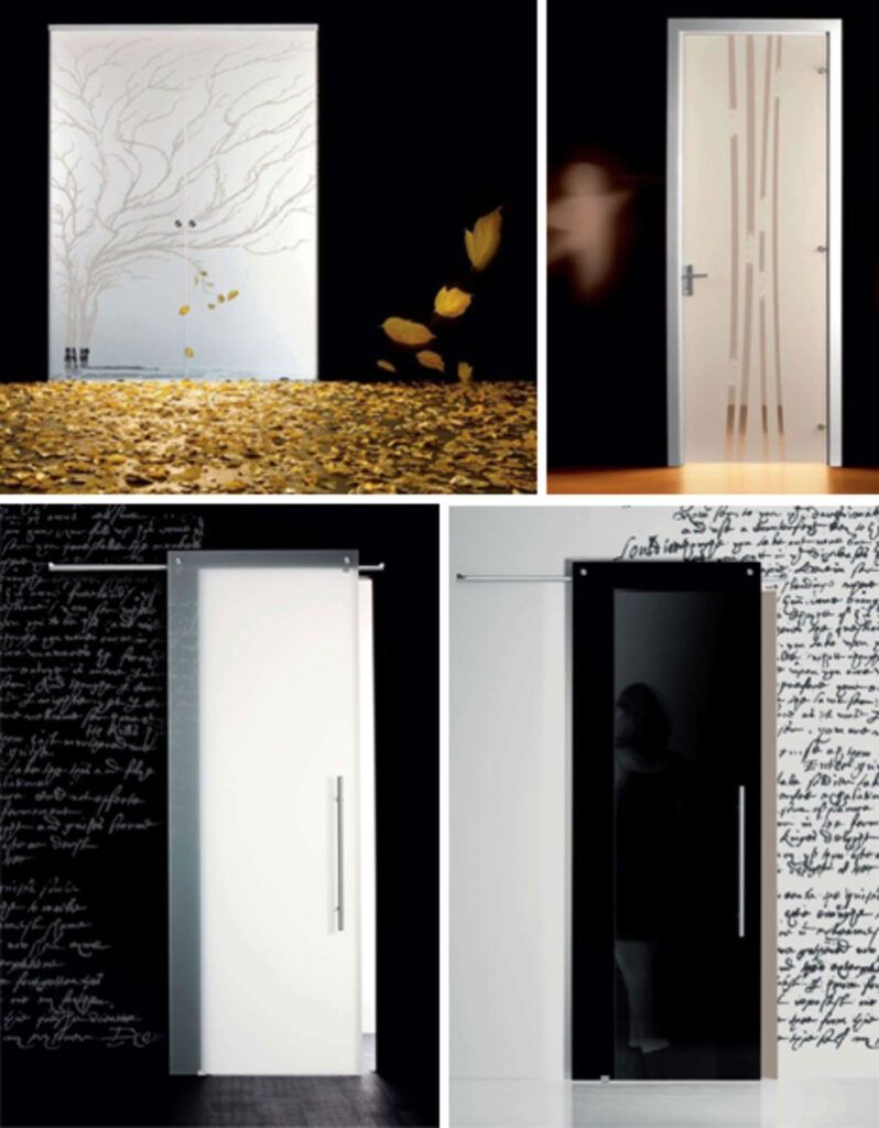 artistic full frosted interior doors glass