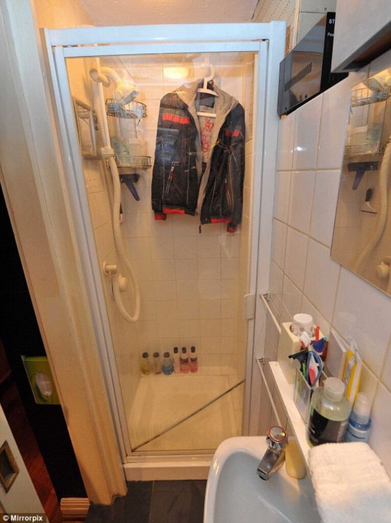 Tiny Closet Sized London Flat shower