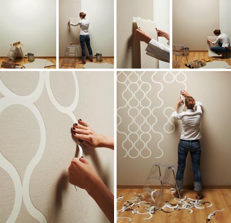 DIY Custom Wallpaper in Reverse | Designs & Ideas on Dornob
