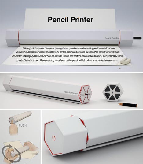 Get the Lead Out! Cartridge-Free (& Pencil Printer | Designs & Ideas on Dornob