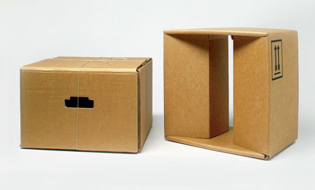 move cardboard box seat