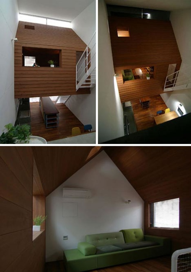 small loft bedroom interior