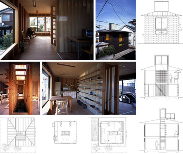 tiny house floor plan sections