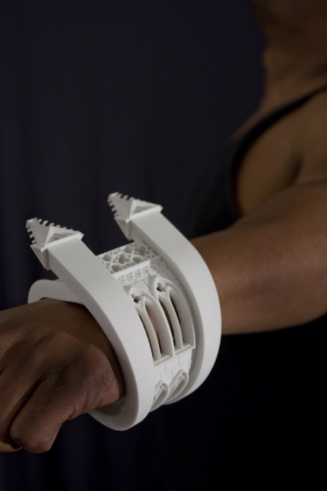 3D-printed jewelry by Joshua DeMonte - Cathedral Bangle
