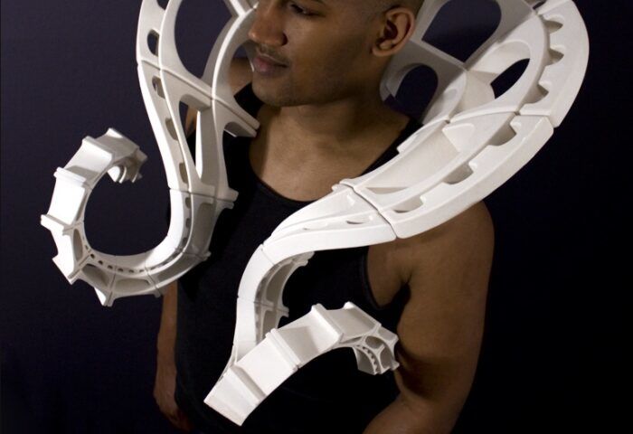 3D-printed jewelry by Joshua DeMonte - aqueduct collar