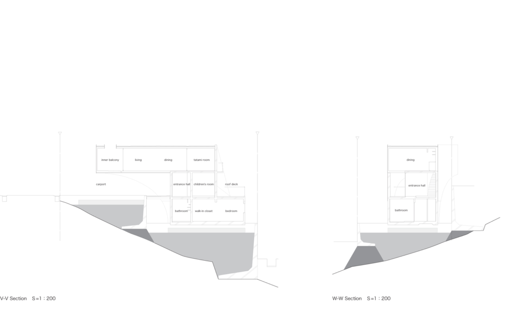 Cantilevered house SHIP section