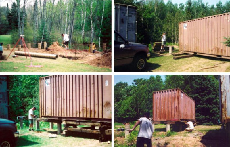 DIY home made of shipping containers building
