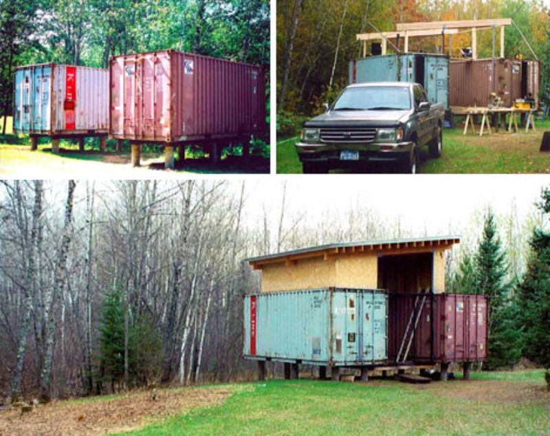 DIY home made of shipping containers transport