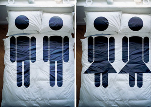 His and hers bed sheets
