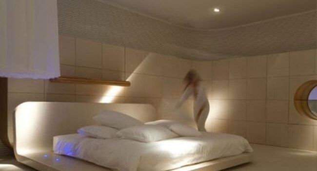 bed in bedroom