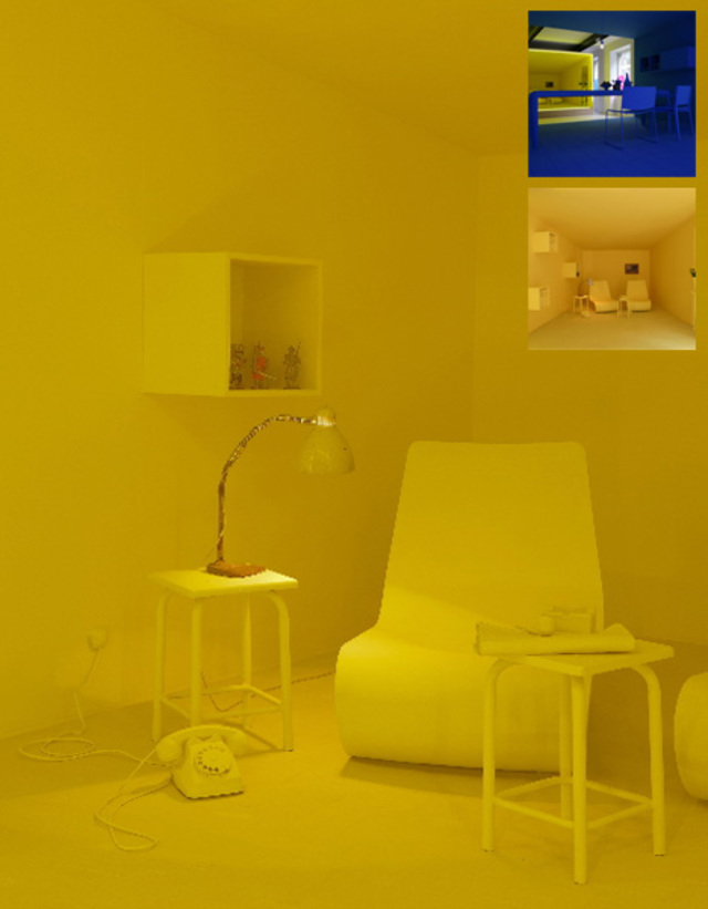 yellow painted room