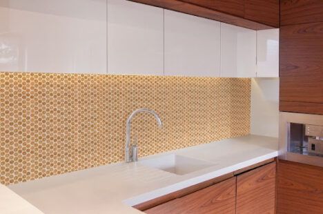 Banner of modern style white and brown kitchen
