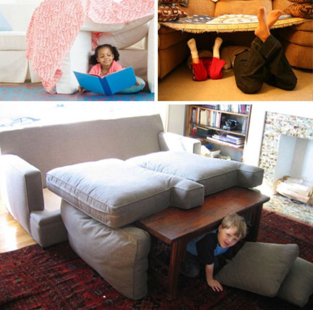 pillow and blanket forts construction