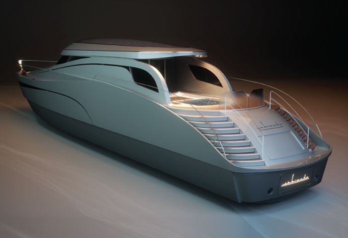 luxury yacht with swimming pool Atreides