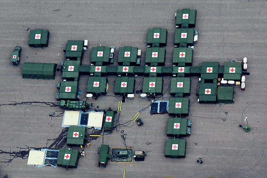 MECC field hospital aerials