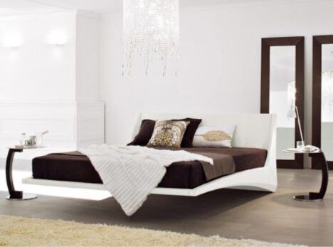 Dylan floating bed white