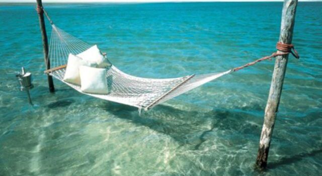 ocean hammock over water