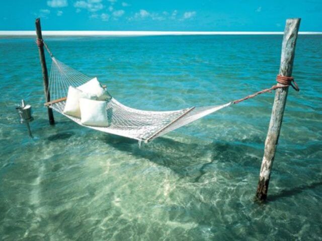 ocean hammock over water