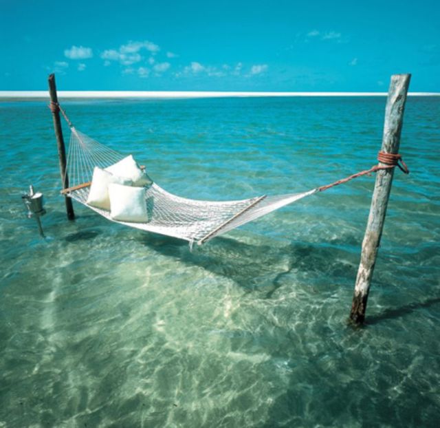 ocean hammock over water