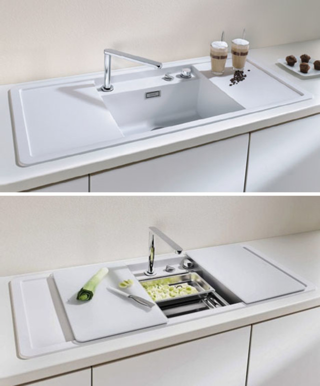 Modern kitchen sink cover