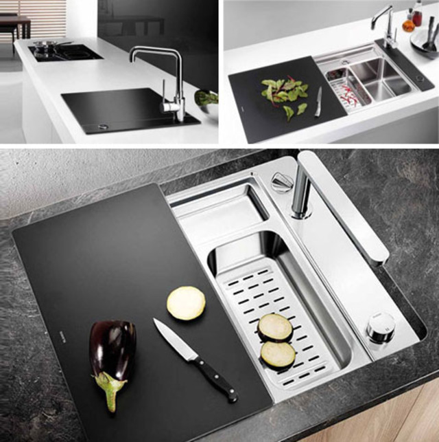 Kitchen Sink with black cover