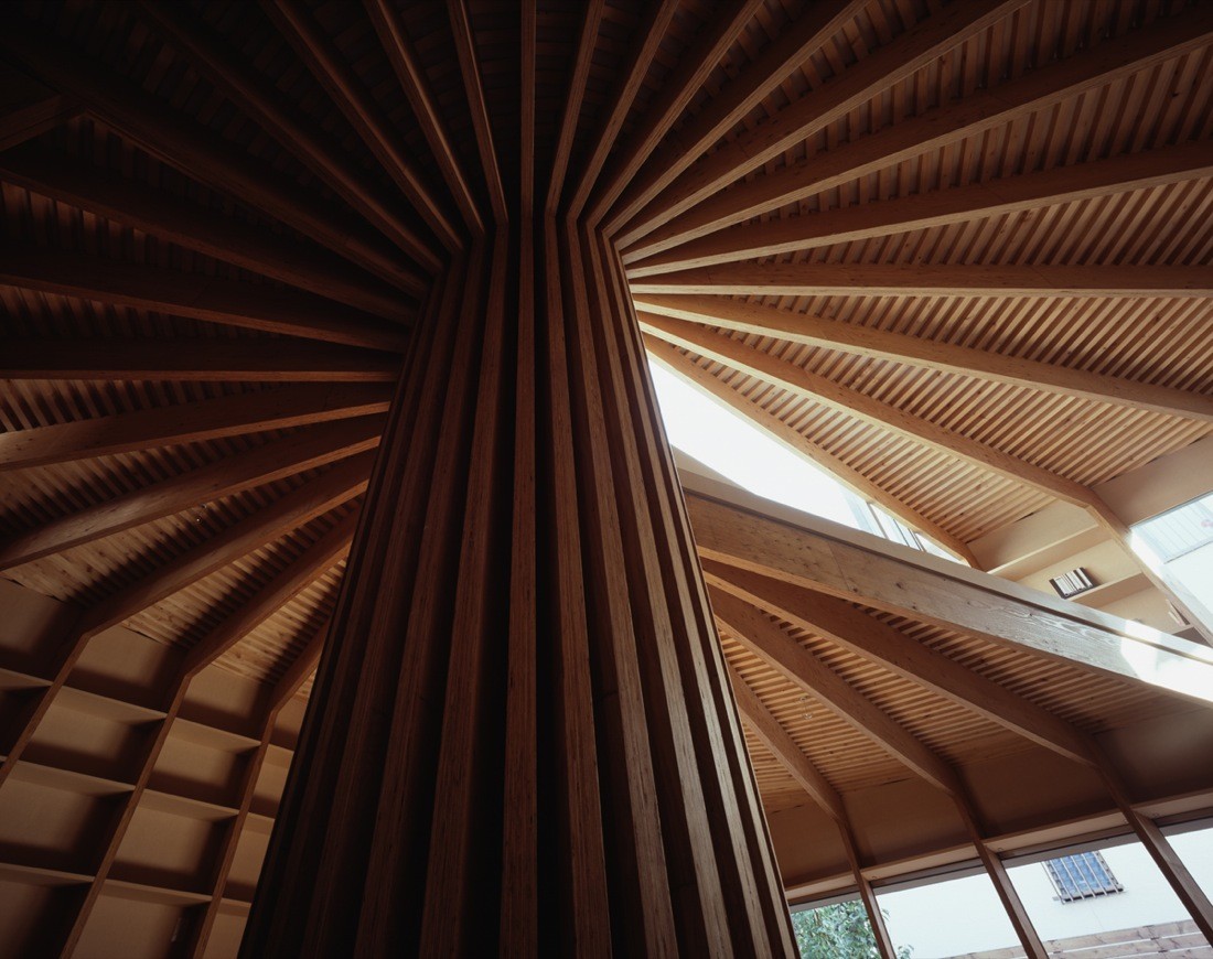 spiral wood roof