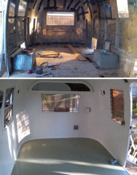 Airstream before and after