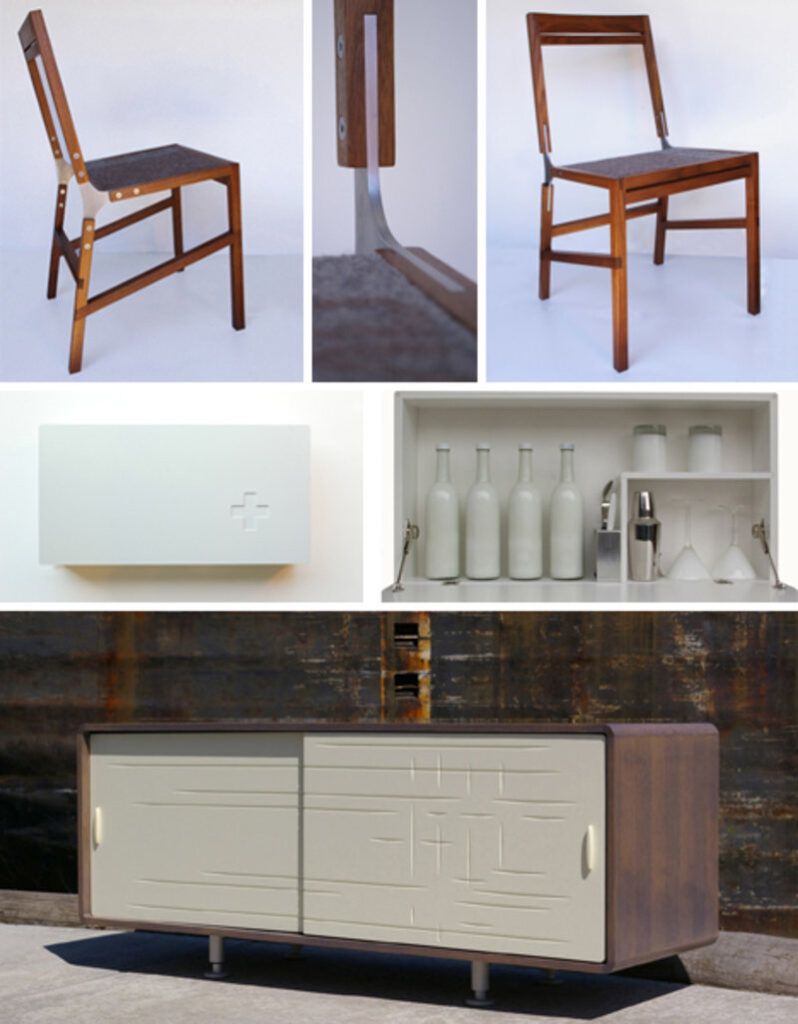 wood modern furniture set