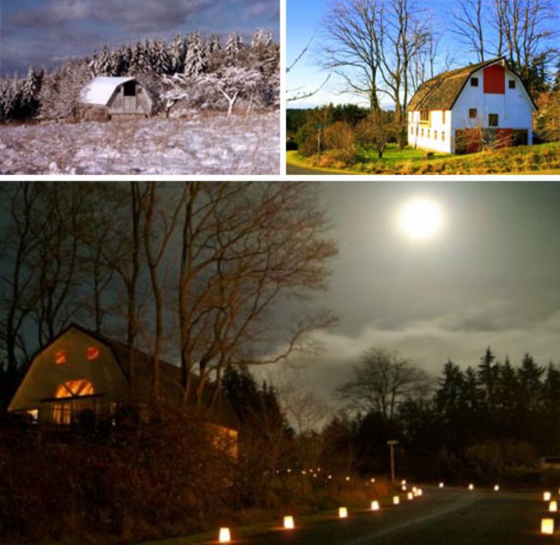 Bainbridge Island barn home collage