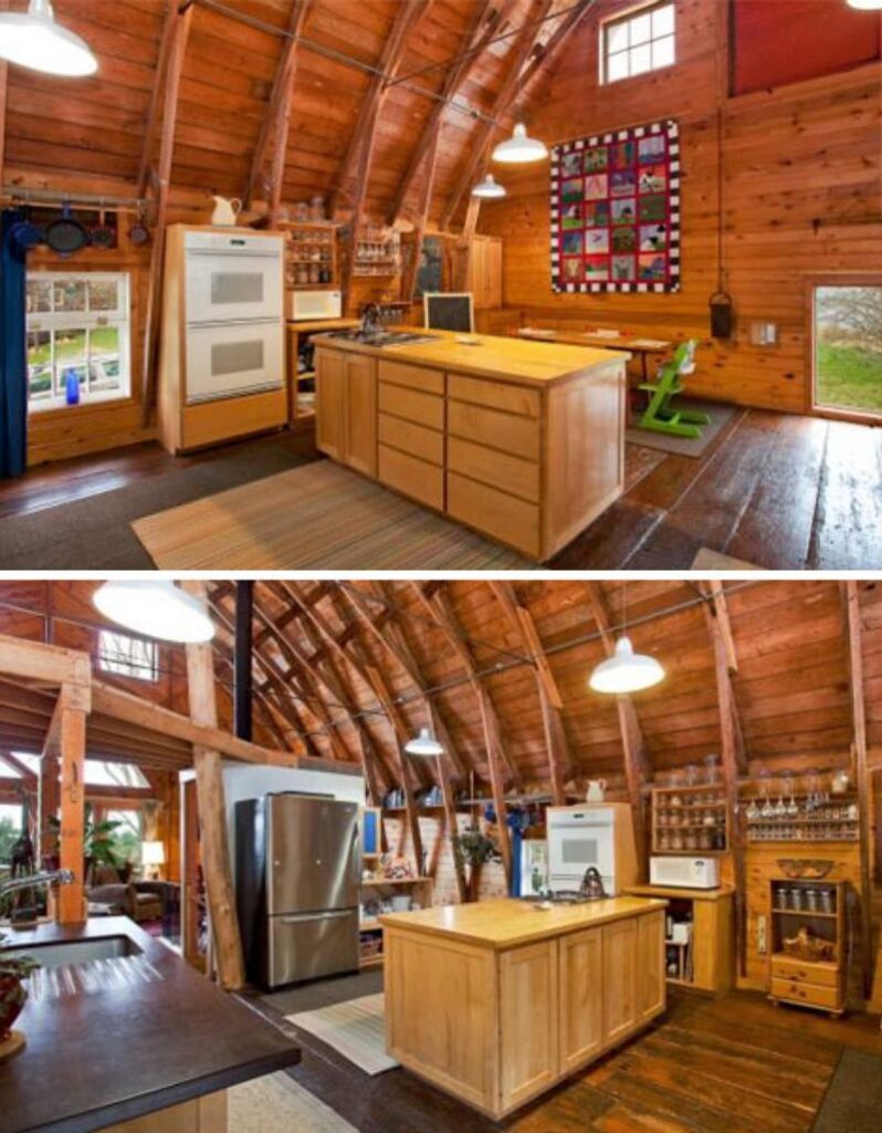 Bainbridge Island barn home kitchen