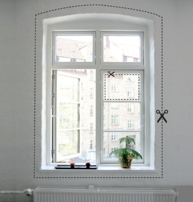 DIY decals cut out wall window