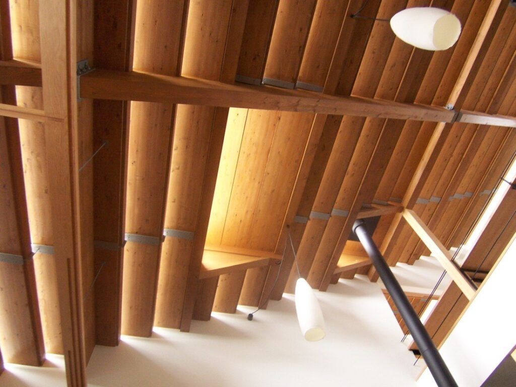Staircase house with seaside views ceiling