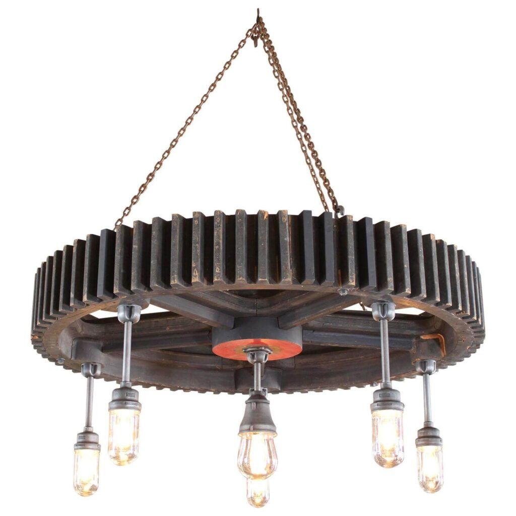 industrial gear chandelier