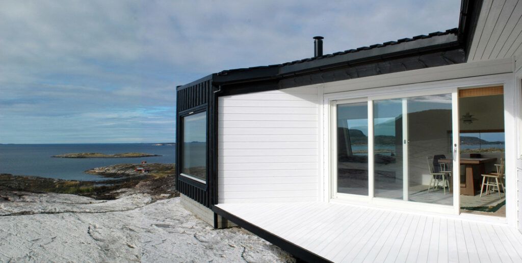 Coastal Cabin Norway sliding glass doors