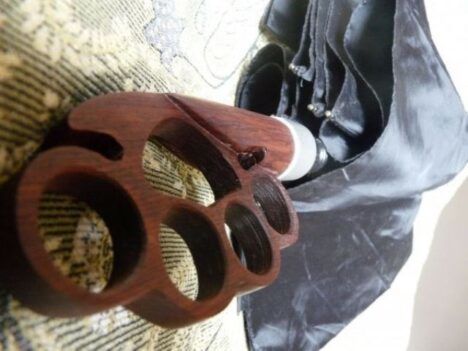 custom brass knuckles umbrella handle