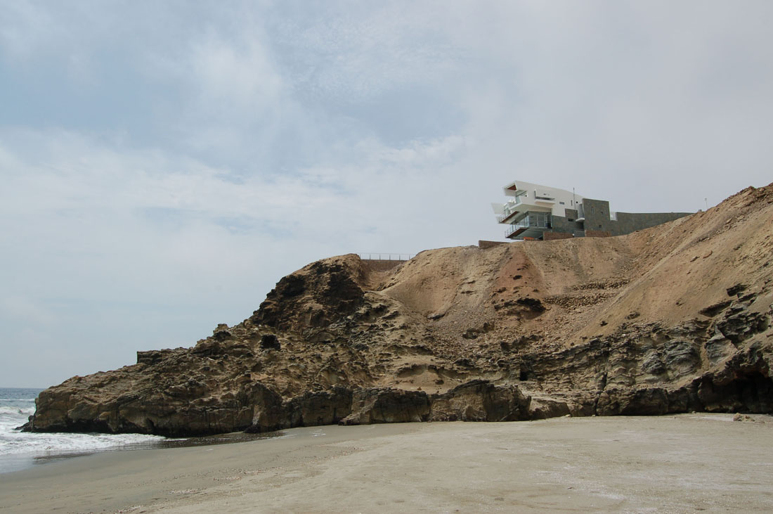 dramatic cliff home in peru