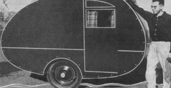 Vintage teardrop trailer design