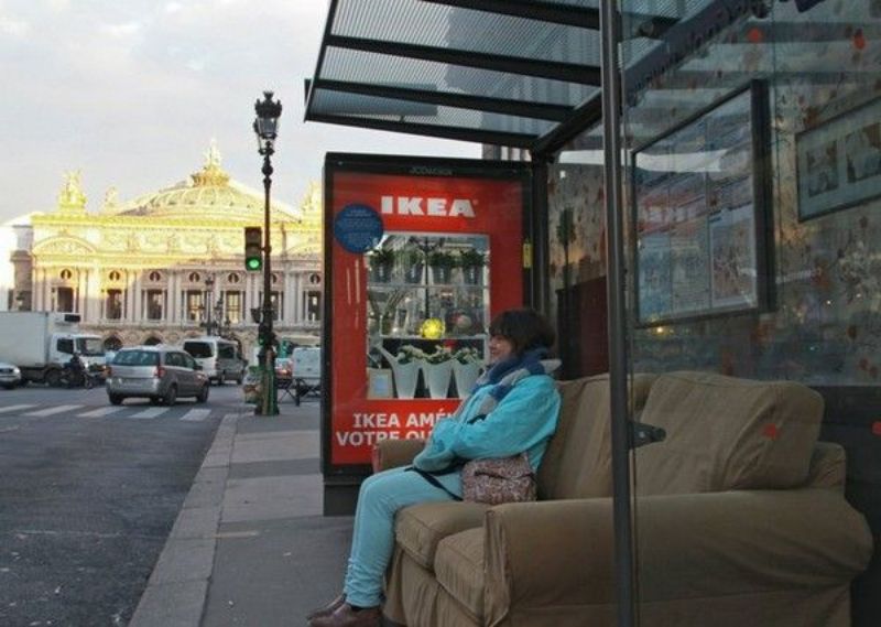 IKEA bus shelters Paris