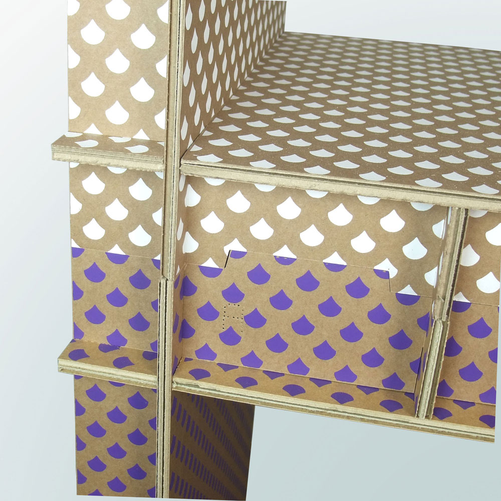 Stri-Cube modular bookcase close up