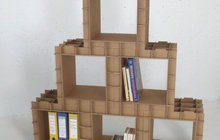 Stri-Cube modular bookcase stacked