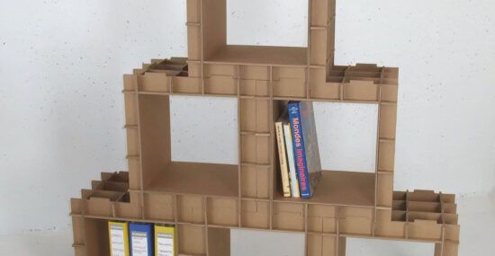 Stri-Cube modular bookcase stacked
