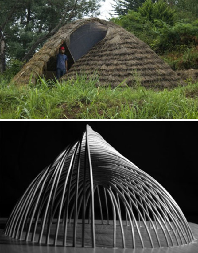 DIY bamboo tent