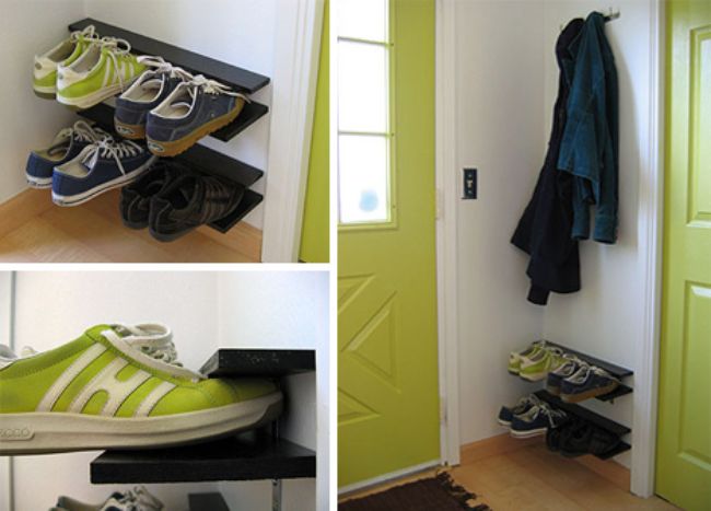 DIY home wall shoe rack