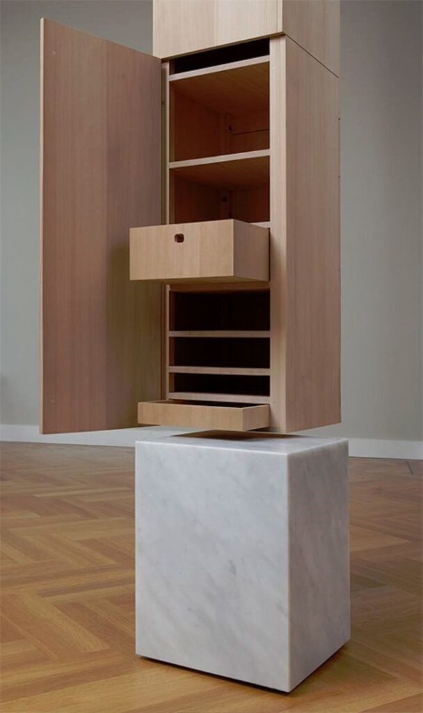 storage column cabinet detail