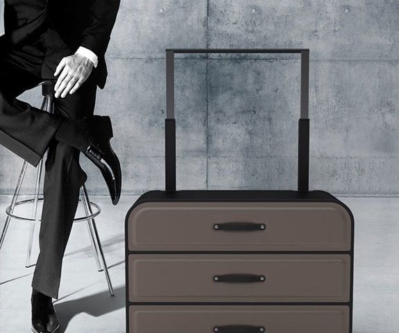 Suitcase with built in dresser