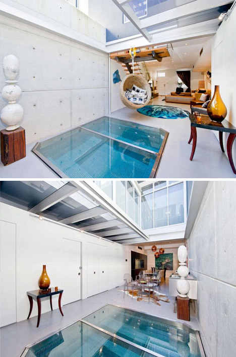 Space-Saving Spa: Small Indoor/Outdoor Living Room Pool | Designs ...