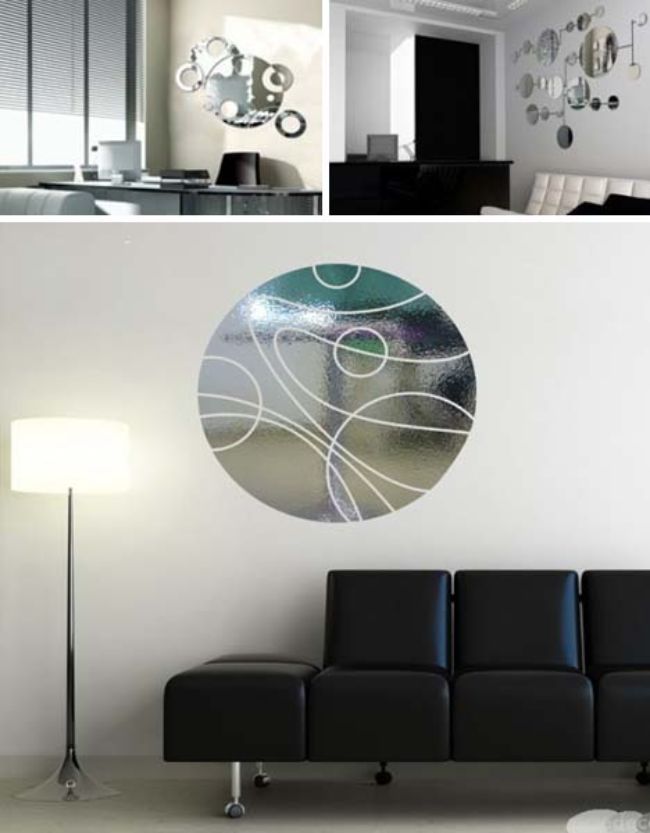 wall removable mirrored decals